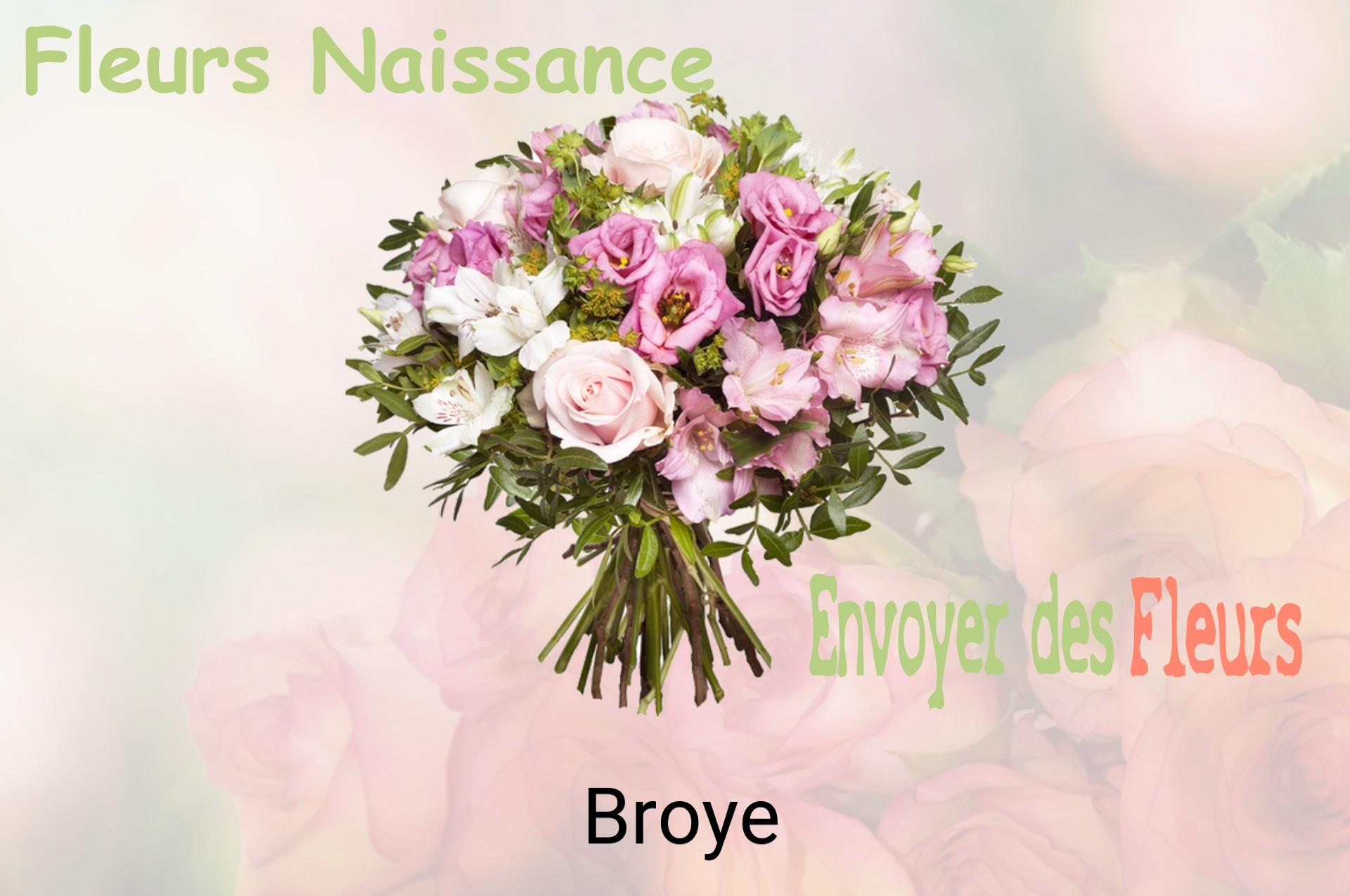 Bouquet de fleurs de naissance livré à Broye